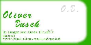 oliver dusek business card